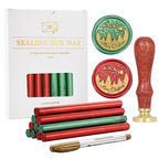Yoption Wax Seal Kit, Santa Claus and Elk Wax Seal Stamp, Wine Packages by Yoption