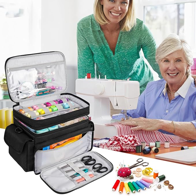 LEFOR·Z Large Sewing Supplies Organizer, Double-Layer Sewing Accessories - Image 7