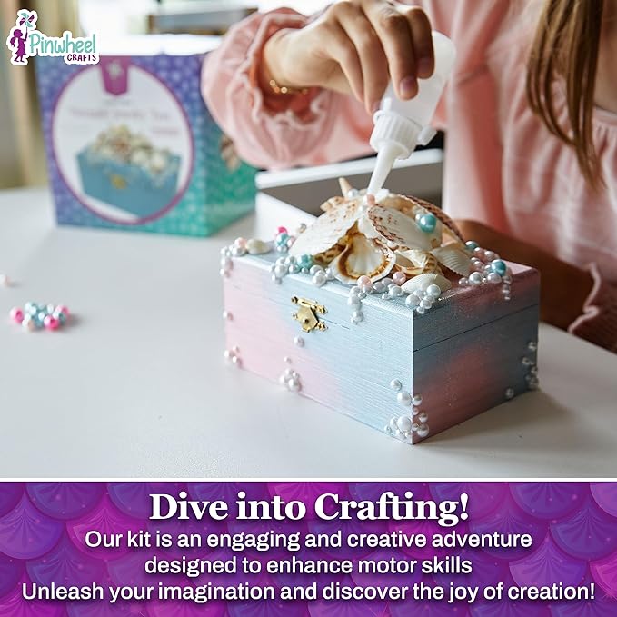 Pinwheel Crafts Mermaid DIY Jewelry Box Kit - Image 5