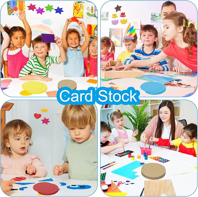 PATIKIL 3inch Circle Card Stock, Light Blue - Image 5