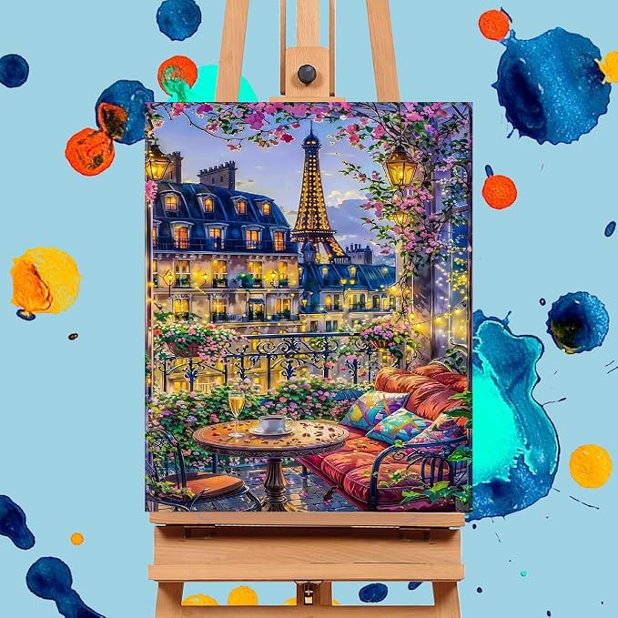 Mrnsiet Paint by Numbers Kit for Adults Beginners, City View Art Adult Paint by - Image 2