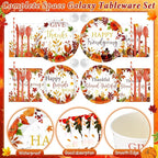 450 Pcs Happy Friendsgiving Tableware Set Decorations, Fall Thanksgiving - Image 3