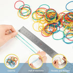 500 Pcs Rubber Bands Kit for Tie Dye Projects Craft Project Colorful Elastic - Image 2