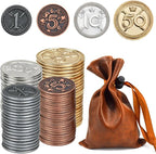 Metal Coin Set with Leather Organizer by Unknown