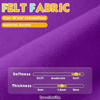 Bright Violet 18" X 36" Felt Fabric Sheet - Image 2