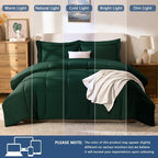 CozyLux King Size Comforter Set Emerald Green - Image 5