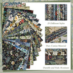 25 Pcs William Morris Cotton Fabric Squares, 10 x 10 Inch, Floral | Precut - Image 4