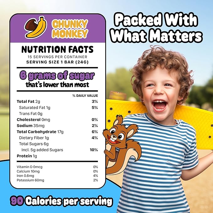 Snakkidz Organic Chewy Granola Bar, Allergen Free, Made with Avocado Oil, Low Sugar (45 Bars, Variety)