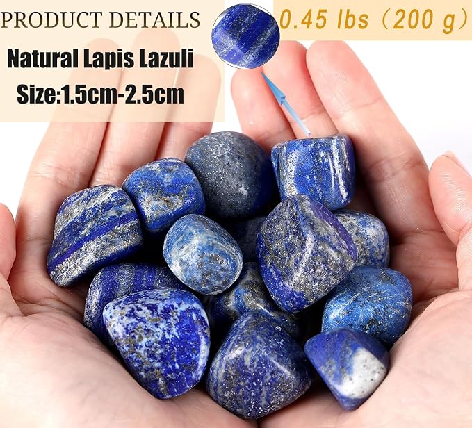 DUQGUHO Lapis Lazuli Healing Crystals Stones Set Natural Crystals Bulk - Image 6