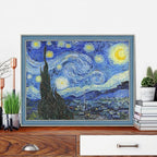 4 Pack Starry Night of Van Gogh Stamped Cross Stitch Kits - Image 2