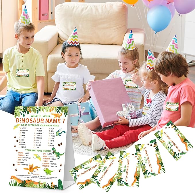 What's Your Dinosaur Name Game Cards, Birthday Game Supplies, 1 Dinosaur Name - Image 5