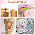 1200Pcs Crystal Gems for Crafts Mix Sizes Flatback Rhinestone Acrylic AB - Image 7