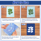 10 Pcs Sun Print Paper Kit Cyanotype Paper, A5 Cyanotype Paper - Image 4