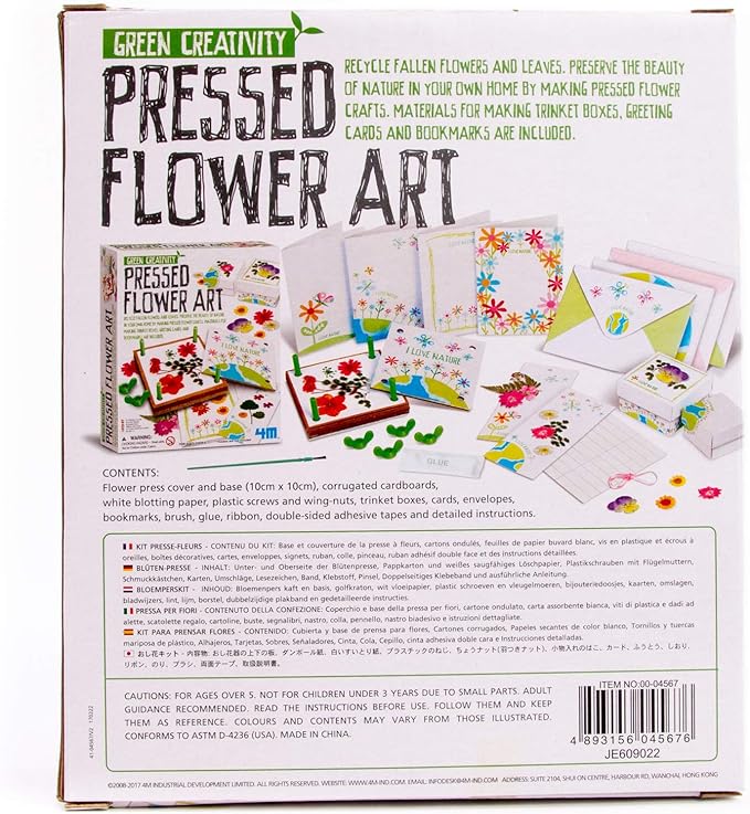 4M Green Creativity Pressed Flower Art Kit, Recycle Flowers Art & Crafts DIY Kit - Image 2