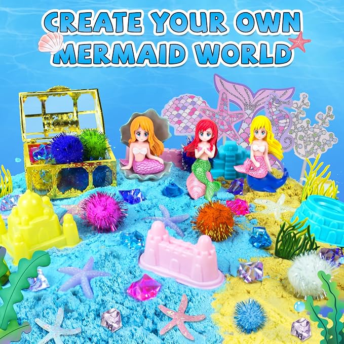 YongnKids Mermaid Sensory Bin Sandbox Toys - Image 3