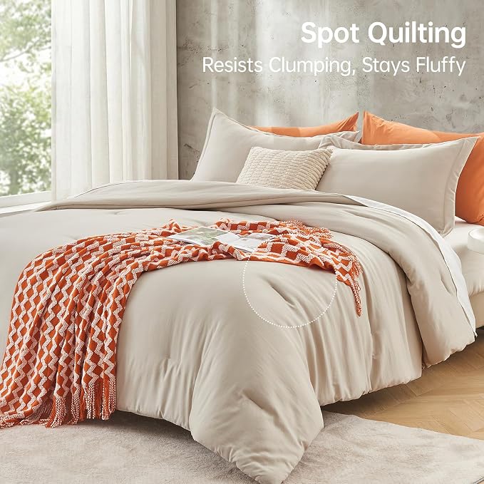 MUXHOMO Queen Comforter Set, All Season Ultra Soft Down Alternative Bedding - Image 5