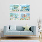 Ocean Wall Decor Sea Turtle Bathroom Wall Art Watercolor Nautical Octopus - Image 7