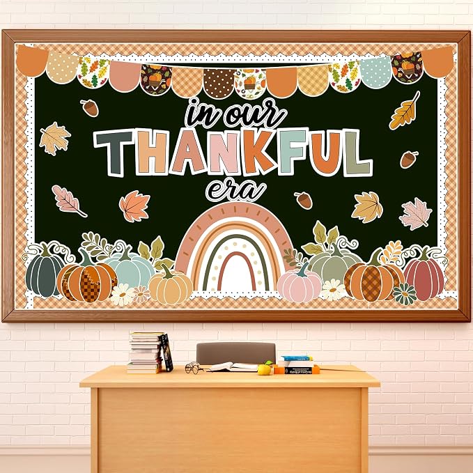 Thanksgiving Pumpkin Bulletin Board Decorations Fall Classroom Decors Leaves by ojustbeok