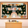 Thanksgiving Pumpkin Bulletin Board Decorations Fall Classroom Decors Leaves by ojustbeok