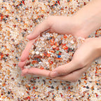 T4U Crystal Rocks for Aquarium, Carnelian Chips Pebbles for Plants 1 lb | by T4U