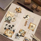 PRSTINCOL 100Pcs Vintage Sticker Pack, Cute Map Design Scrapbook Supplies - Image 3