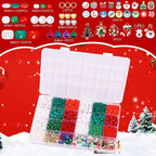 Wuollgess 2600 PCS Christmas Beads, Clay Beads Kit, Pony Beads and Glass Seed - Image 2
