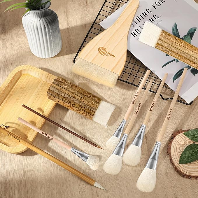 Glaze Brushes Pottery Tools, Different Shape Wool Soft Bristle - Image 2