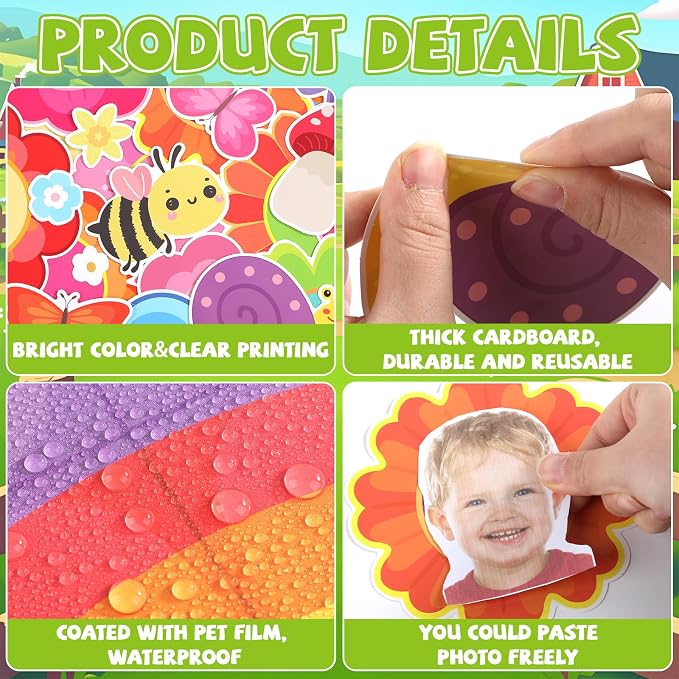 Spring is in The Air Bulletin Board Set Colorful Floral Butterfly Photo Craft - Image 4