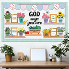 Christian Bulletin Board Set God Says You are Religious Classroom Decoration - Image 6
