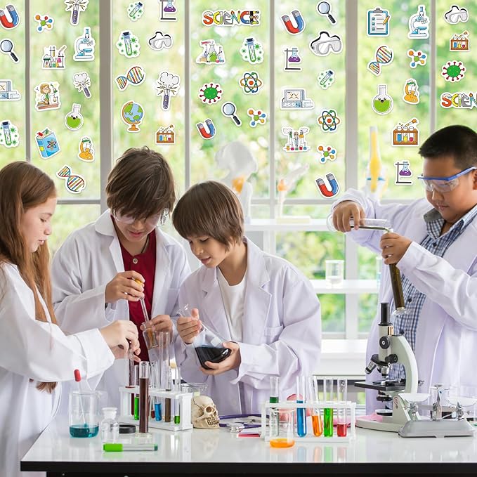 300Pcs Science Foam Stickers, Self-Adhesive Chemistry Biology Physics Stickers - Image 2