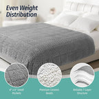 Wemore Fleece Weighted Blanket for Adults, Dual Sided Cozy Soft Sherpa Heavy - Image 4