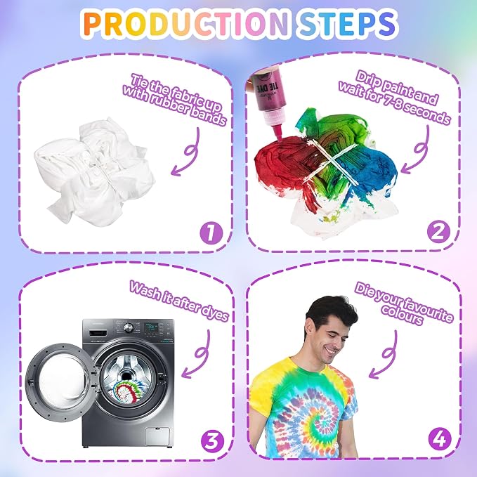 24 Colors Tie Dye Kit, Tie Dye Set - Image 4