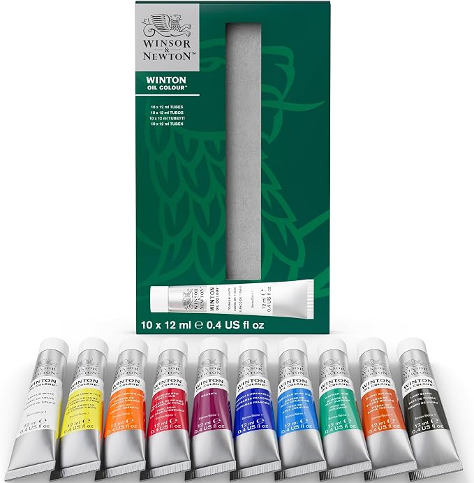 Winsor & Newton Winton Oil Color Paint Set, 10 x 12ml Tubes - Image 11