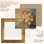 KTKDE 10x10 Picture Frame Set of 2, Ornate Vintage Gold Photo Frames 10 x 10 - Image 2