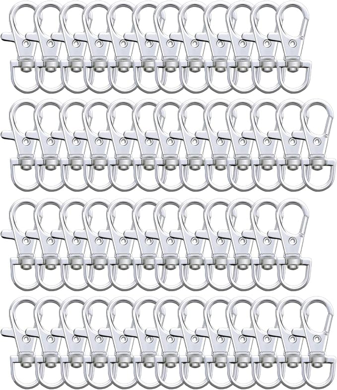 Metal Swivel Lanyard Snap Hooks and Split Key Rings Chain Hook Keychain - Image 4