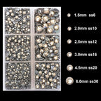 4000Pcs Mixed Size Hot Fix Round Crystals Gems Glass Stones Hotfix Flat Back - Image 3