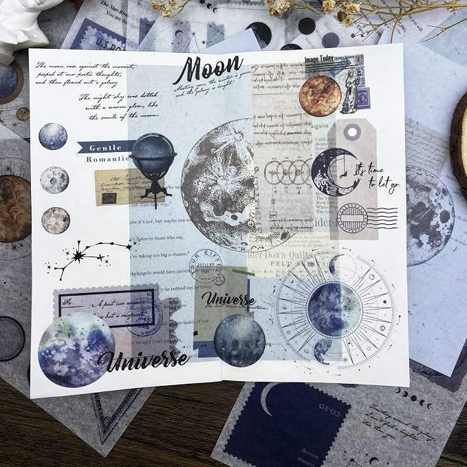 Aesthetic Planet Vintage Washi Stickers - Image 5