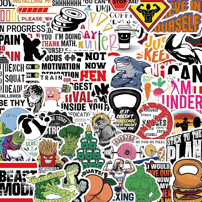 Inspirational Fitness Stickers Bulk - Image 7