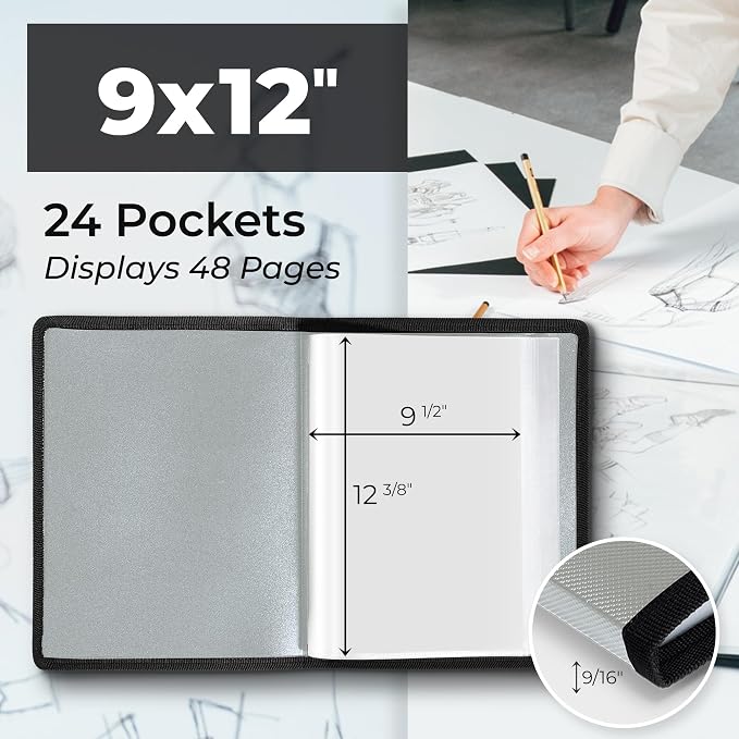 Dunwell Art Portfolio 9x12 Folder, Portfolio Binder - Image 2