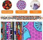 100 Pcs 10 x 10 Inch African Cotton Fabric Squares Quilting Fabrics Bundles - Image 4