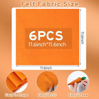 HaoFeiJH 6 Pcs Soft Orange Felt Fabric Sheets - Image 2