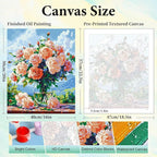 Cytheron Paint by Numbers Kit for Adults, Rose DIY Painting Kit, 16x20 Inch | - Image 3