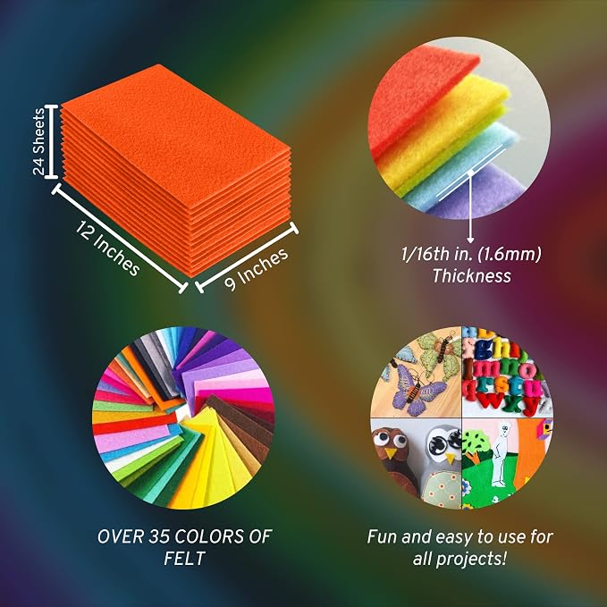 FabricLA Acrylic Felt Sheets for Crafts - Image 3