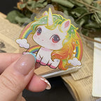 50Pcs Clear Gold Stamp Unicorn Stickers - Image 6