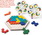 Coogam Wooden Hexagon Puzzle for Kid Adults - Image 5