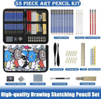 53 Pack Drawing Set Sketch Kit, Sketching Supplies - Image 4