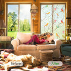 Coavas Stained Glass Window Film, Decorative Frosted Glass Window Privacy Film - Image 6