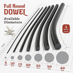 The Foamory's No Waste Full Round EVA Foam Dowel. 5-40mm x 1M High-Density - Image 3