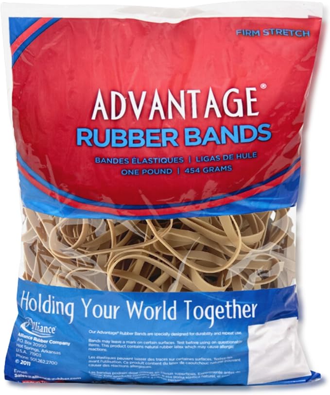 Alliance Rubber 26644 Advantage Rubber Bands Size #64, 1 lb Bag Contains by Unknown
