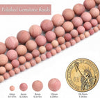 4mm Matte Pink Rhodochrosite Bead, 15-Inch Matte Round Loose Stone Beads - Image 3